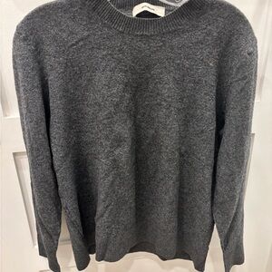 Buck Mason Dark Grey 100% Wool Lightweight Crewneck Sweater Size XXL